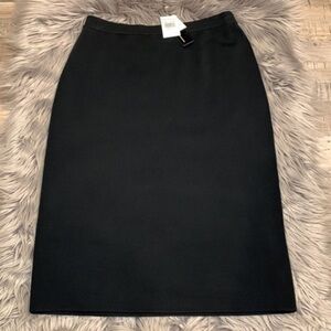 NWT Grace Dane Lewis stretch pull on pencil skirt black M